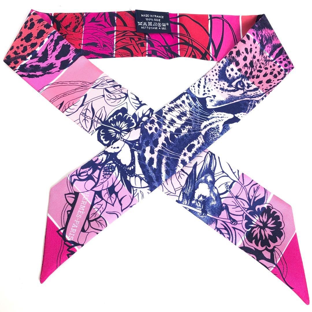 Hermes Twilly Scarf Silk Jungle Love