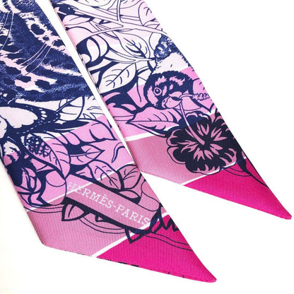Hermes Twilly Scarf Silk Jungle Love