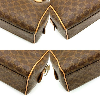 Micro Mini Boston Bag Celine Macadam Pattern Gold Hardware PVC