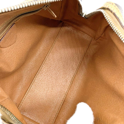 Micro Mini Boston Bag Celine Macadam Pattern Gold Hardware PVC