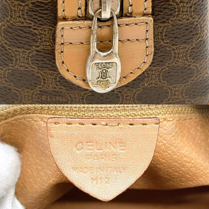 Micro Mini Boston Bag Celine Macadam Pattern Gold Hardware PVC