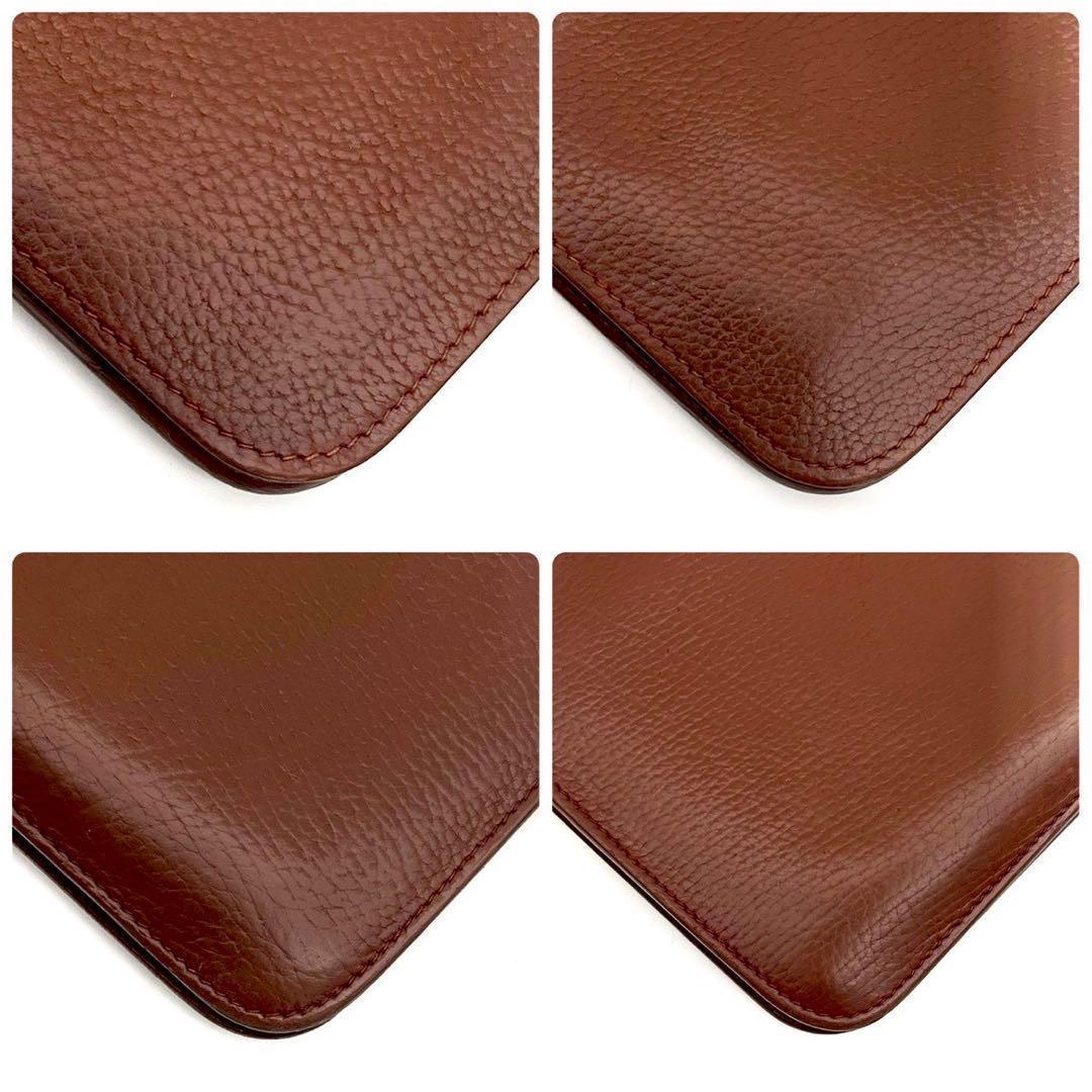 Hermes Dogon GM Togo Wallet Brown Silver Leather — view 6