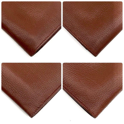 Hermes Dogon GM Togo Wallet Brown Silver Leather — view 7