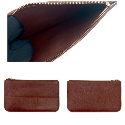 Hermes Dogon GM Togo Wallet Brown Silver Leather — view 8