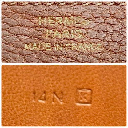 Hermes Dogon GM Togo Wallet Brown Silver Leather — view 9