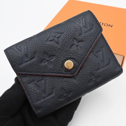 Louis Vuitton Monogram Empreinte Victorine Marine Trifold Wallet