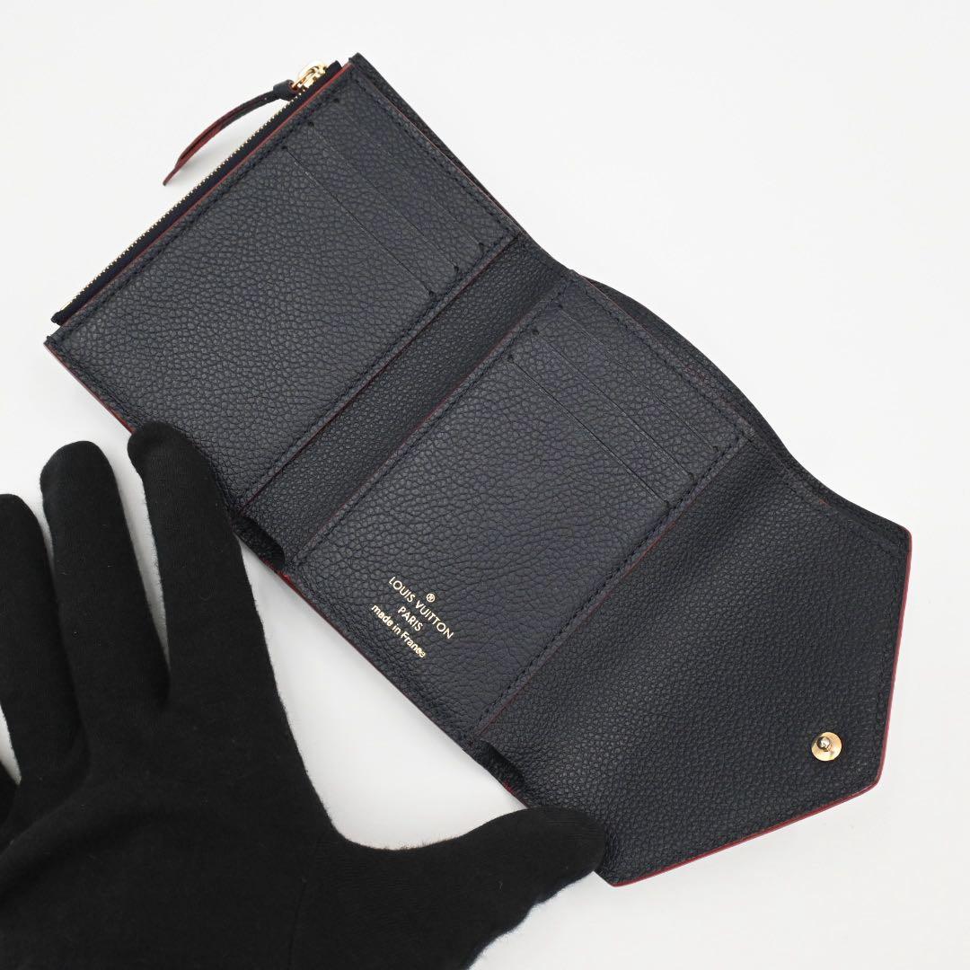 Louis Vuitton Monogram Empreinte Victorine Marine Trifold Wallet — view 3