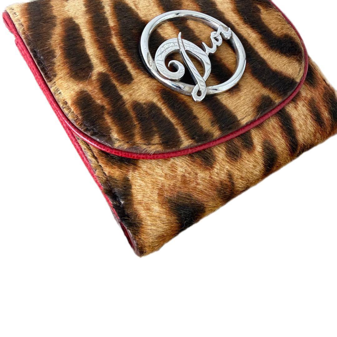 Dior John Galliano Era Leopard Print Pony Hair Wallet — view 2