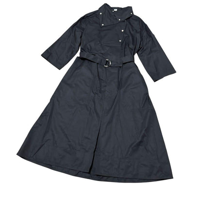 Hermes Clou de Selle Black Belted Dress Roll Up Sleeves 34