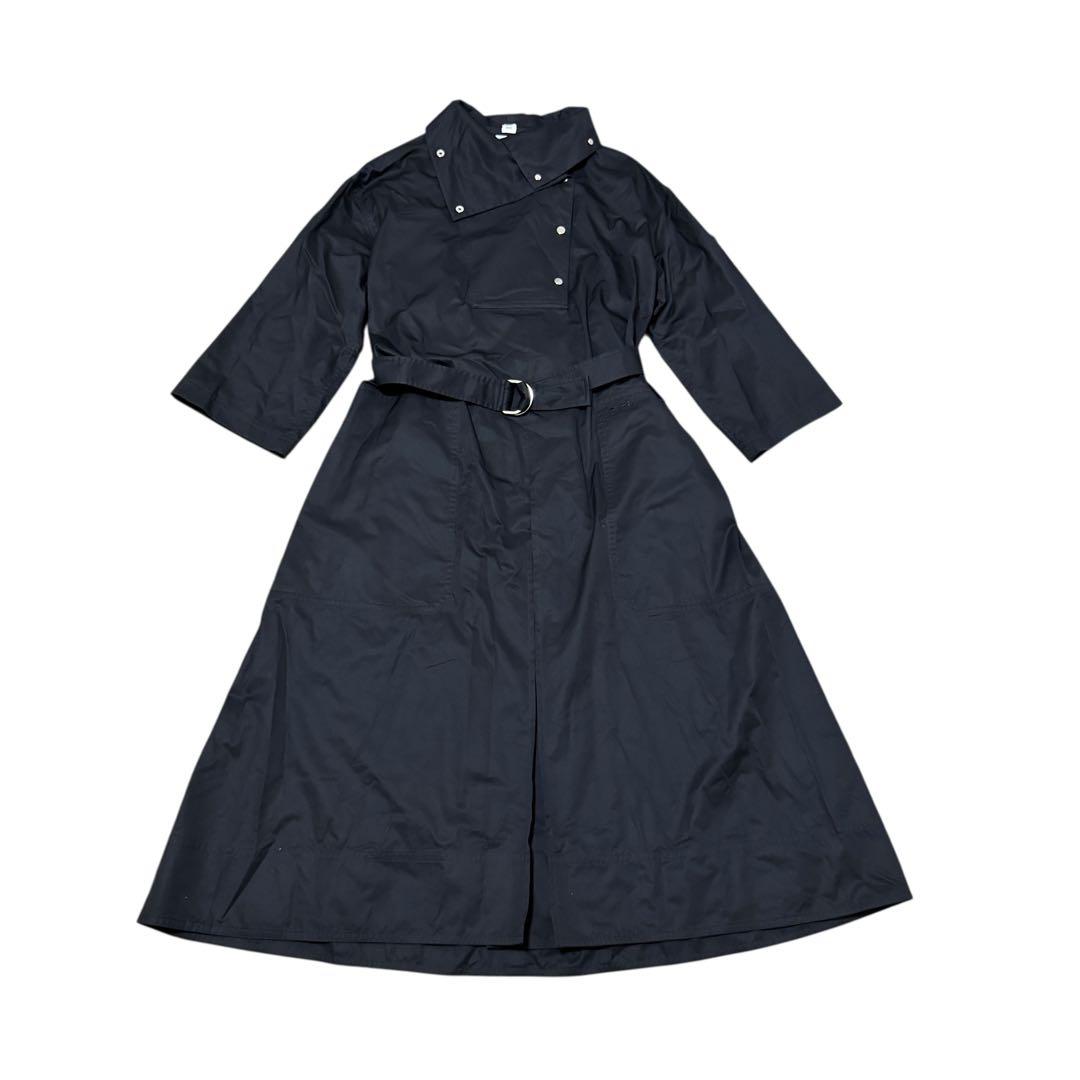 Hermes Clou de Selle Black Belted Dress Roll Up Sleeves 34 — view 2