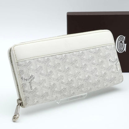 Goyard Matignon GM Wallet Herringbone White