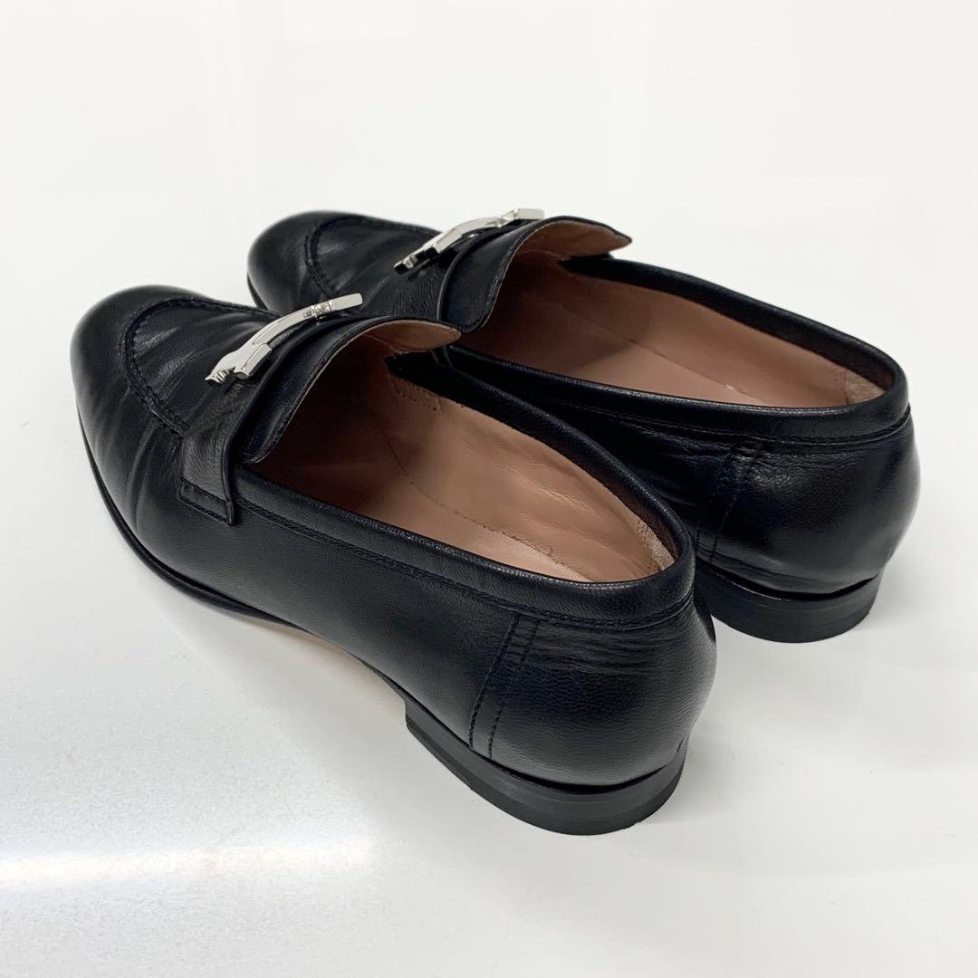 Hermes Paris Hhardware Leather Loafers Black