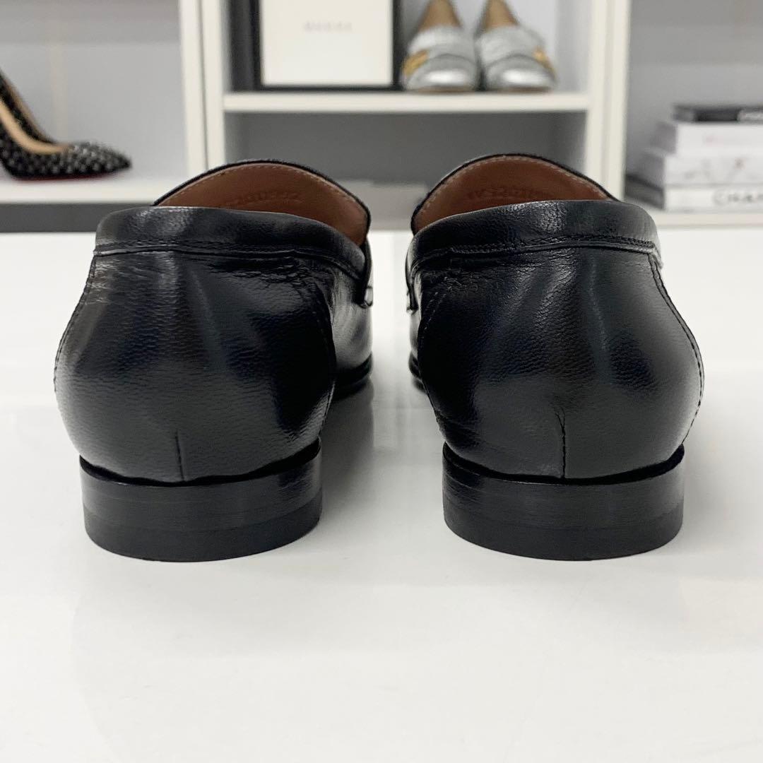 Hermes Paris Hhardware Leather Loafers Black