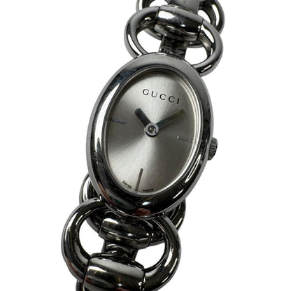 Gucci 118 Tornavoni Watch Silver Oval
