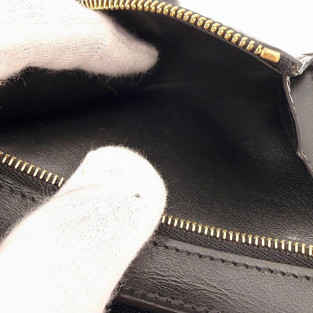 Celine Wallet Strap Medium Leather Black — view 5