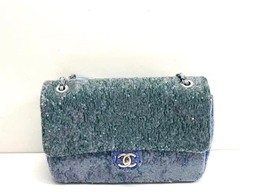 Chanel Sequin Quilted Chain Bag