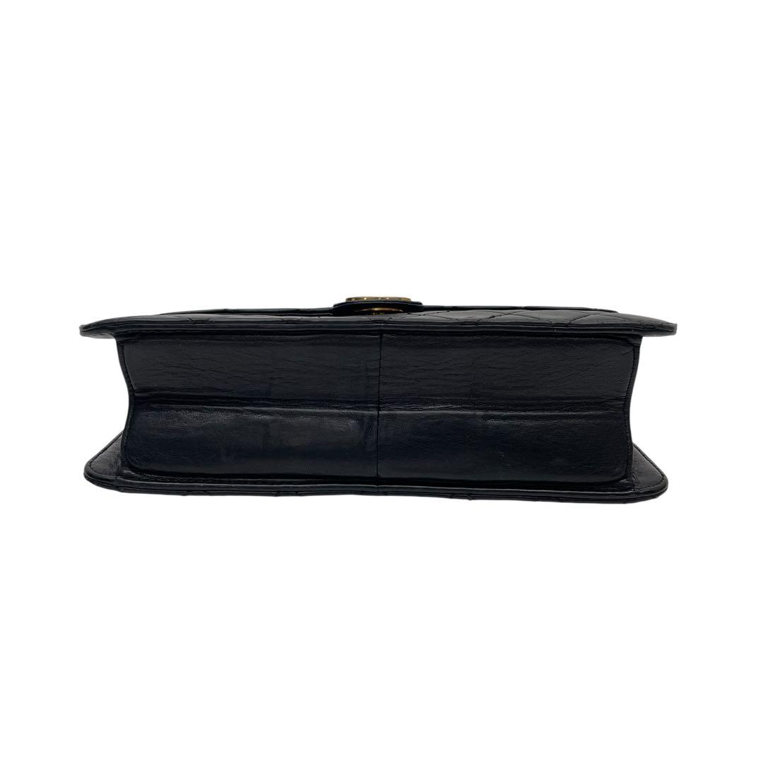 Chanel Lambskin Quilted Chain Shoulder Bag CC Logo Black