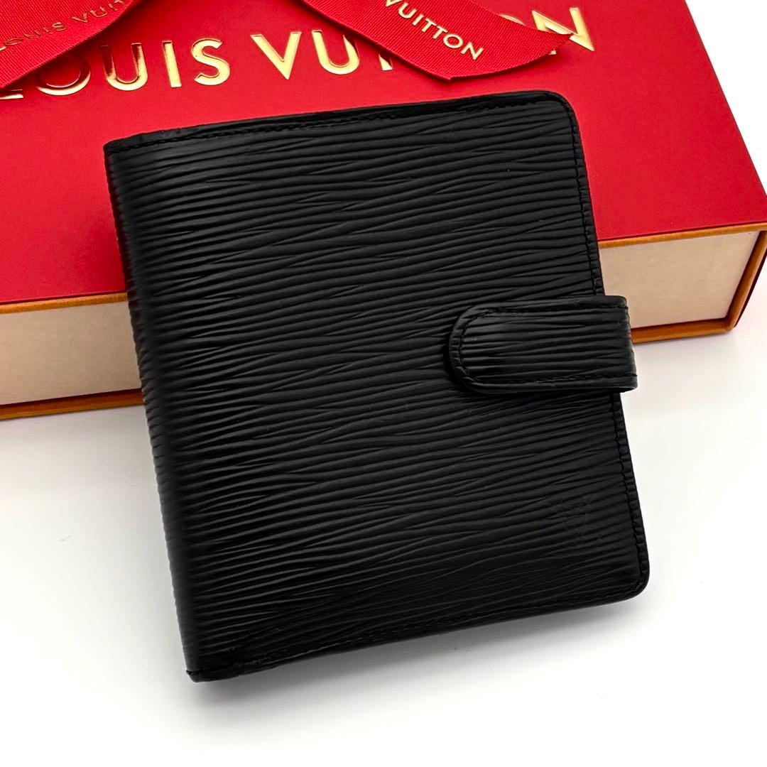Louis Vuitton Epi Compact Noir Black Wallet
