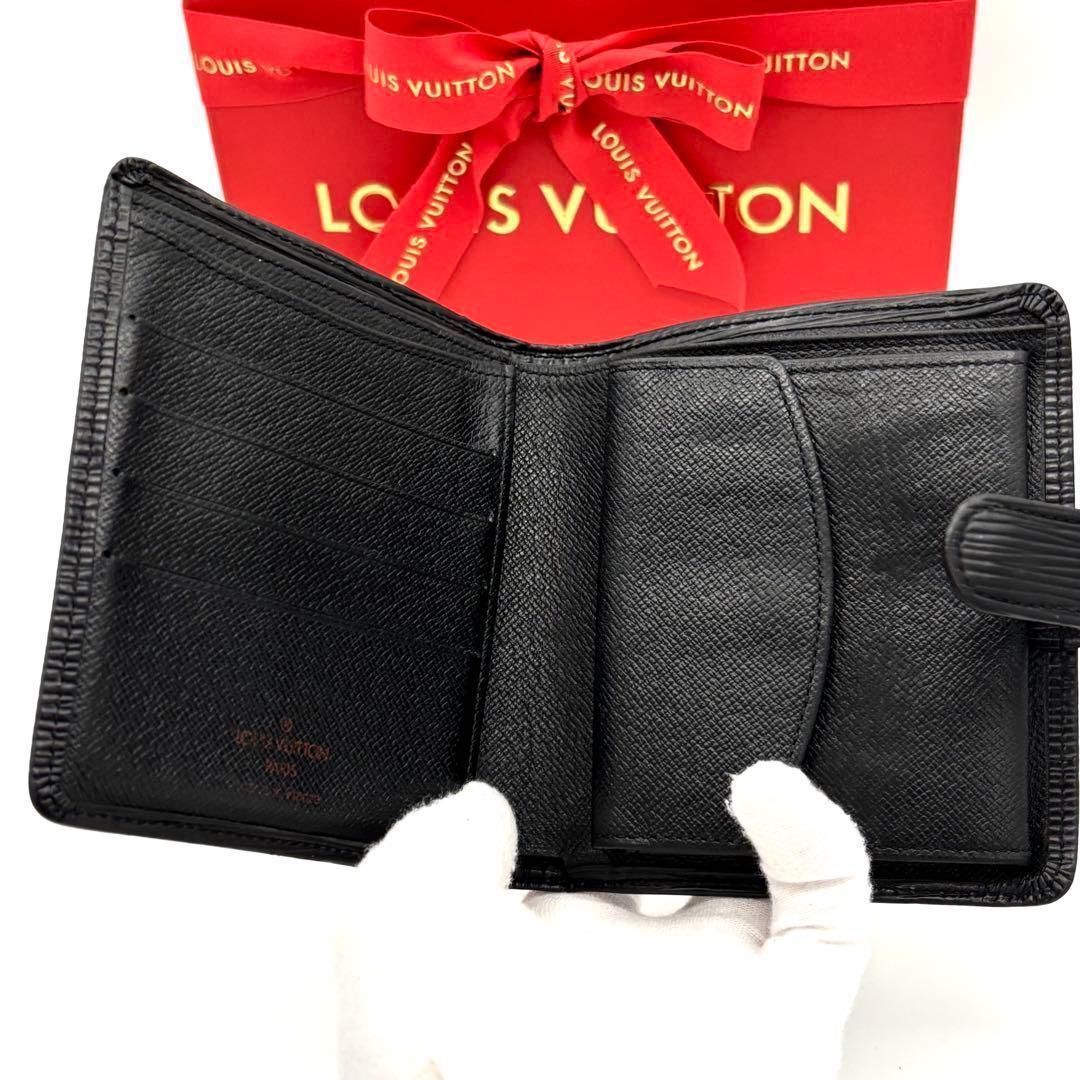 Louis Vuitton Epi Compact Noir Black Wallet — view 3