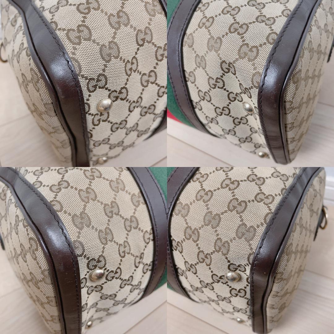 Gucci GG Canvas Sherry Line Boston Bag Brown — view 6