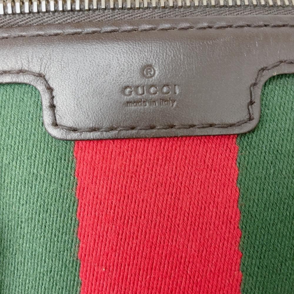 Gucci GG Canvas Sherry Line Boston Bag Brown — view 8