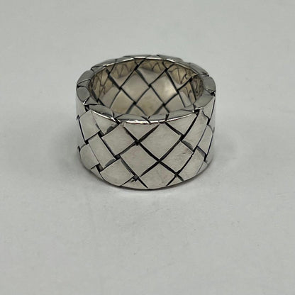 Bottega Veneta Intrecciato Wide Ring 925 Sterling Silver Vintage — view 4