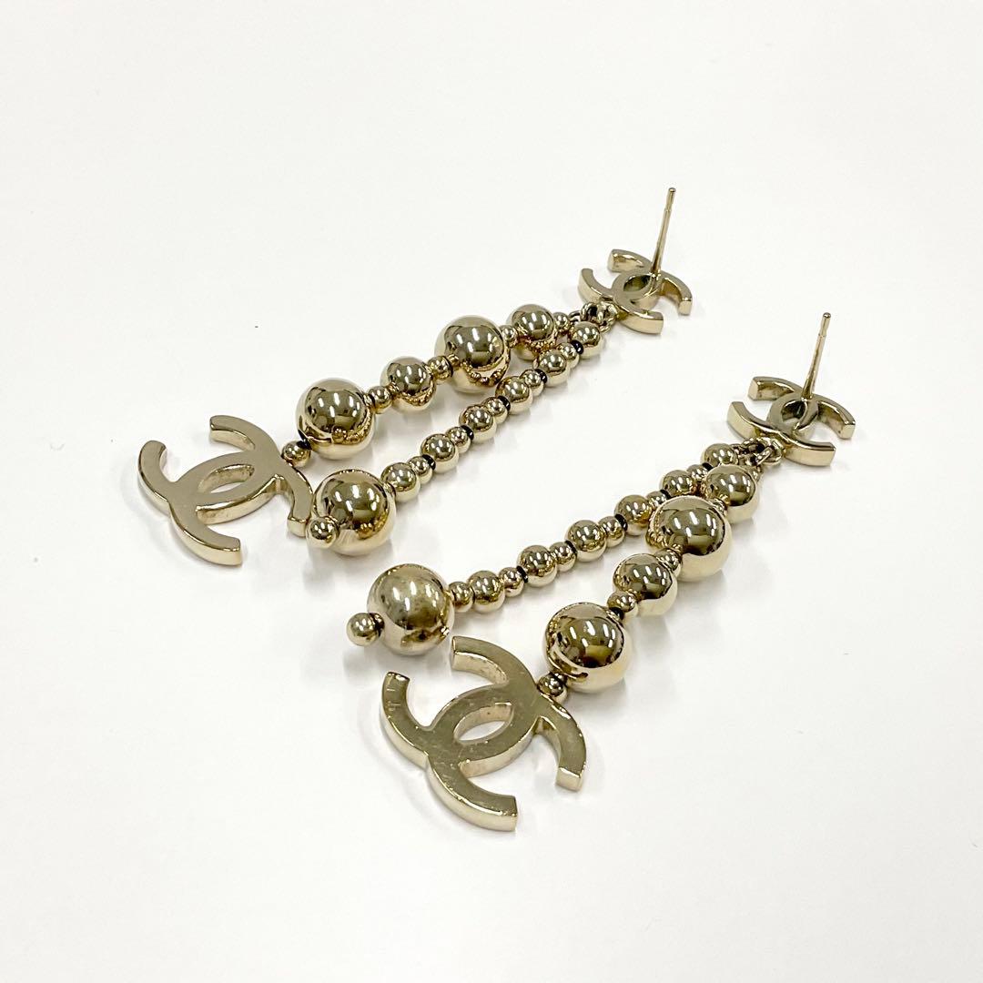 Chanel Earrings Cocomark Ball Gold