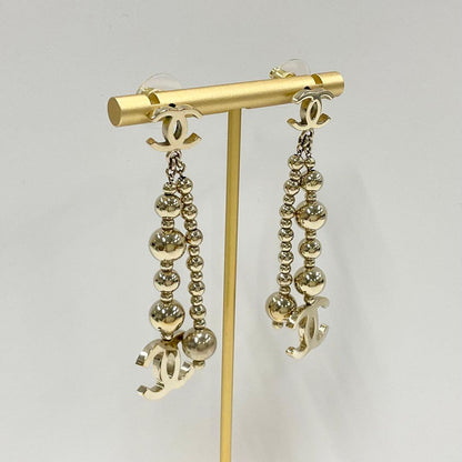 Chanel Earrings Cocomark Ball Gold