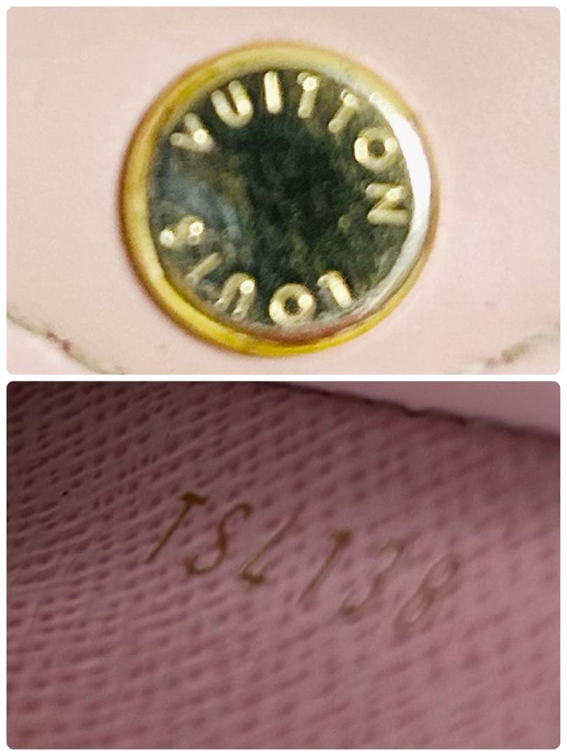 Louis Vuitton Portefeuille Zoë Damier Rose Ballerine Folding Wallet