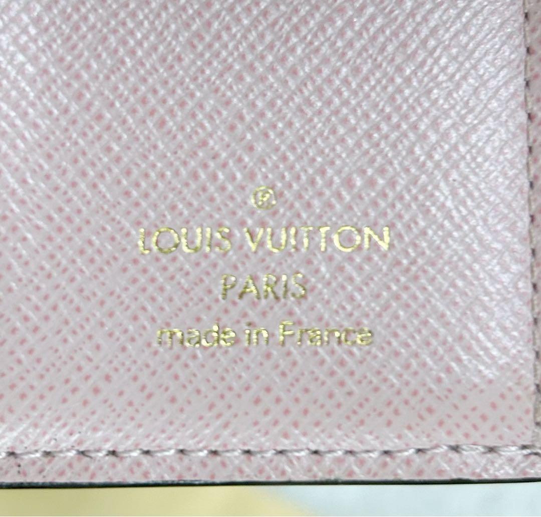 Louis Vuitton Portefeuille Zoë Damier Rose Ballerine Folding Wallet