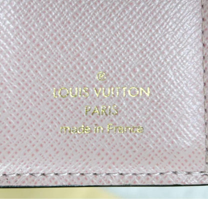 Louis Vuitton Portefeuille Zoë Damier Rose Ballerine Folding Wallet
