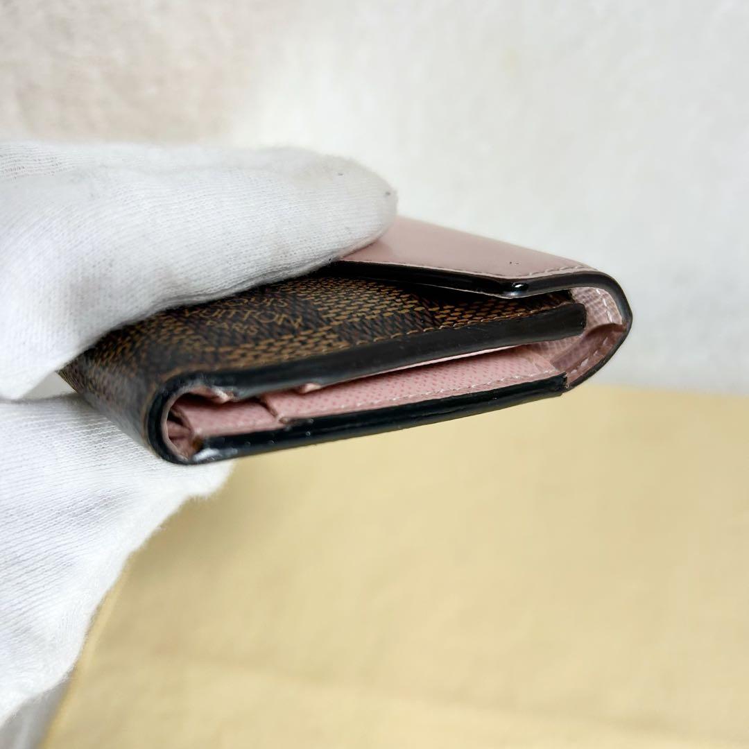 Louis Vuitton Portefeuille Zoë Damier Rose Ballerine Folding Wallet