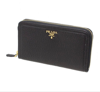 Prada Leather Vitello Daino Zip Around Wallet — view 4