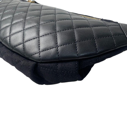 Unused Chanel Marine Motif Wool Leather Body Bag