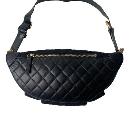 Unused Chanel Marine Motif Wool Leather Body Bag