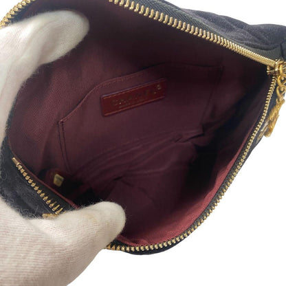 Unused Chanel Marine Motif Wool Leather Body Bag