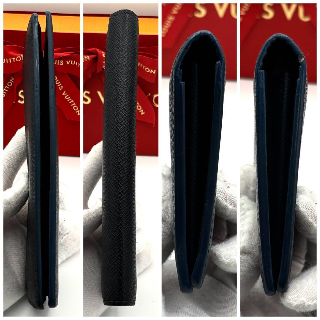 Louis Vuitton Wallet Taiga Portefeuille Brazza NM Navy — view 7