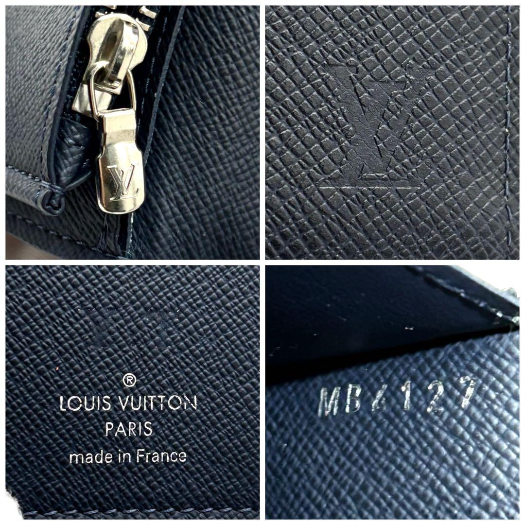 Louis Vuitton Wallet Taiga Portefeuille Brazza NM Navy — view 9