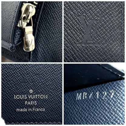 Louis Vuitton Wallet Taiga Portefeuille Brazza NM Navy — view 9