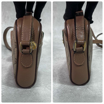 Gucci GG Sherry Line Shoulder Bag Brown Leather — view 7