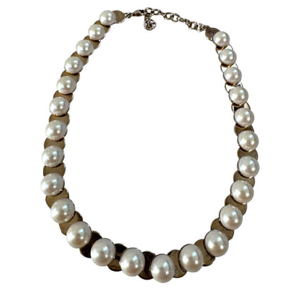 Gucci Interlocking G Faux Pearl Necklace Choker — view 4