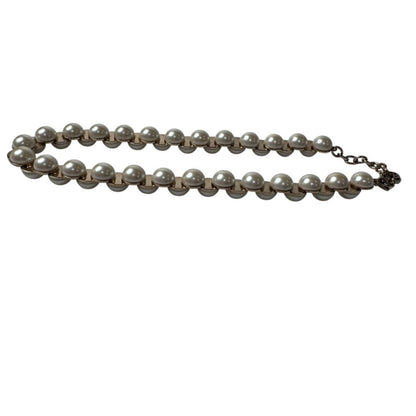 Gucci Interlocking G Faux Pearl Necklace Choker — view 5