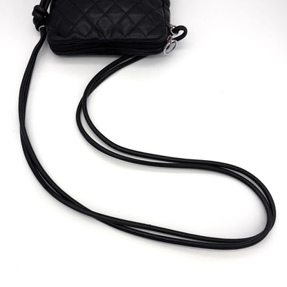 Chanel Cambon Line Leather Pochette Shoulder Bag Black — view 3