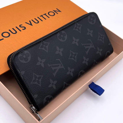 Louis Vuitton Monogram Eclipse Zippy Wallet Vertical Black