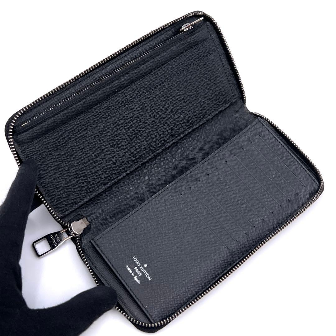 Louis Vuitton Monogram Eclipse Zippy Wallet Vertical Black — view 3