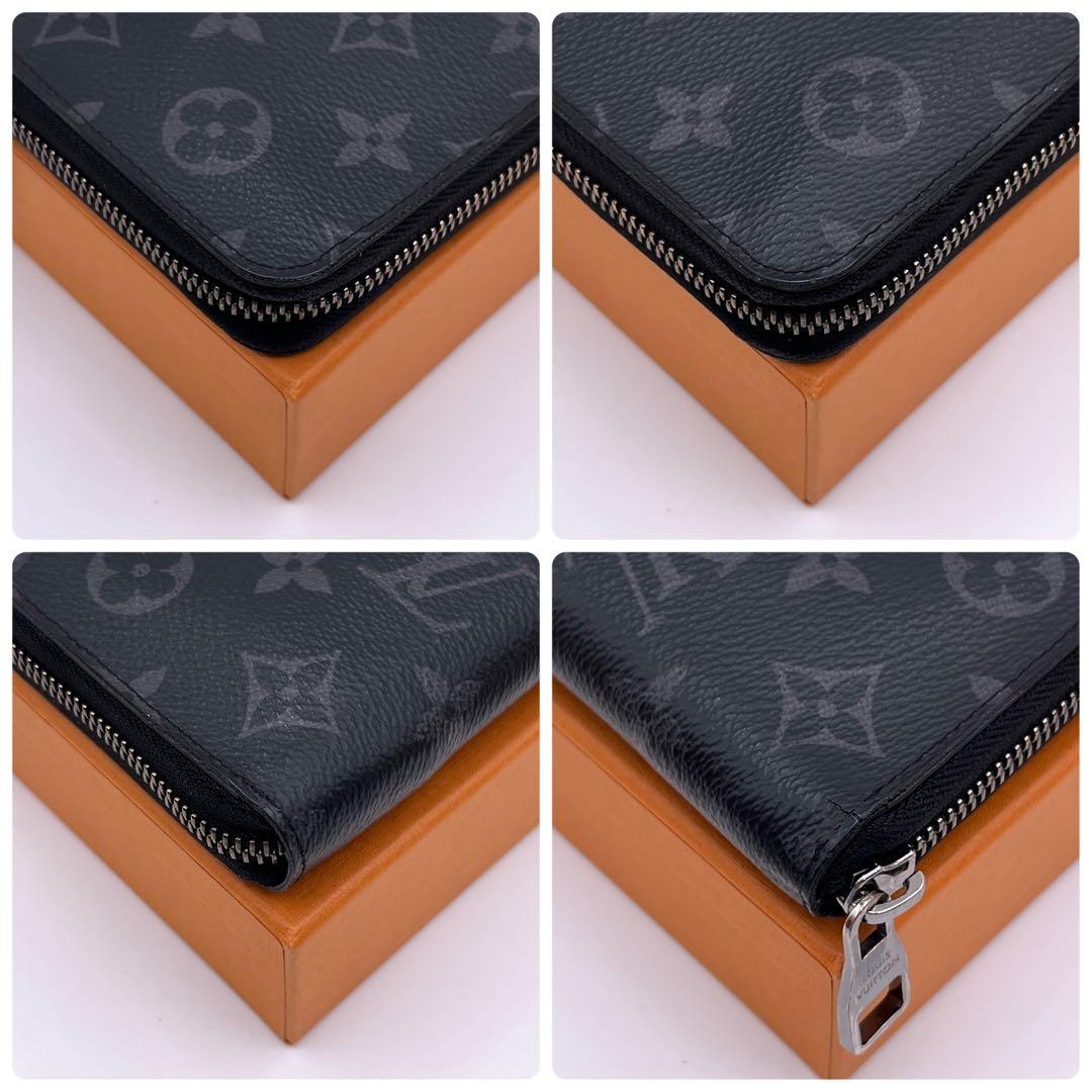 Louis Vuitton Monogram Eclipse Zippy Wallet Vertical Black — view 8
