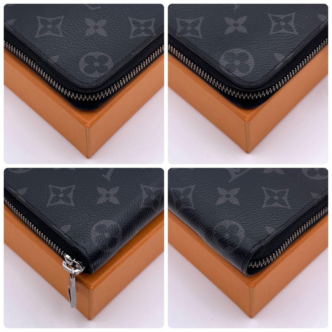 Louis Vuitton Monogram Eclipse Zippy Wallet Vertical Black — view 9
