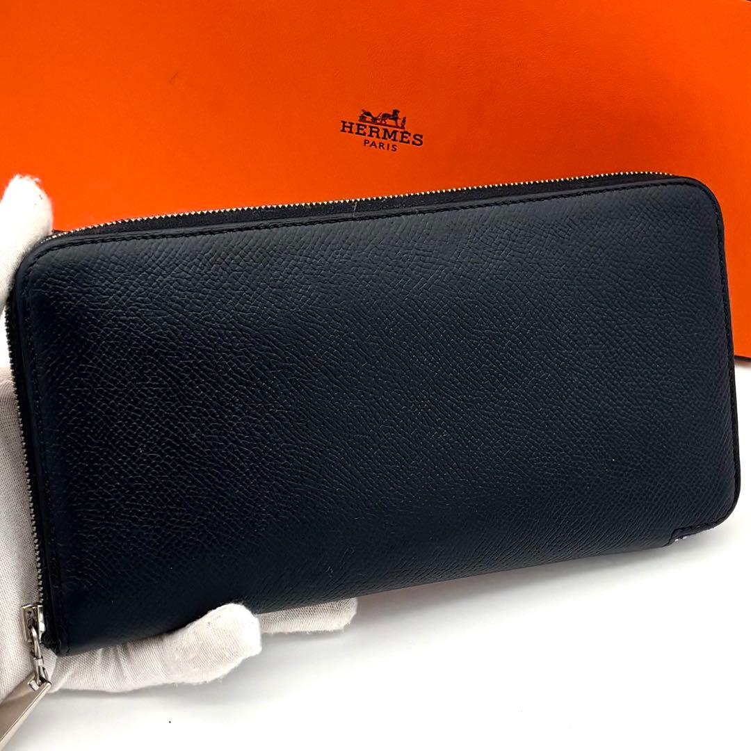 Hermes Zip Around Wallet Azap Long Silk in Dark Navy — view 2