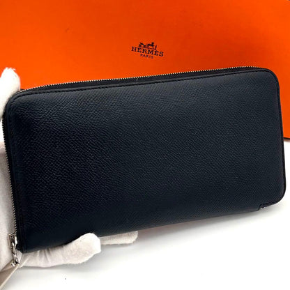 Hermes Zip Around Wallet Azap Long Silk in Dark Navy — view 2