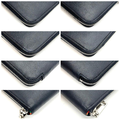 Hermes Zip Around Wallet Azap Long Silk in Dark Navy — view 6